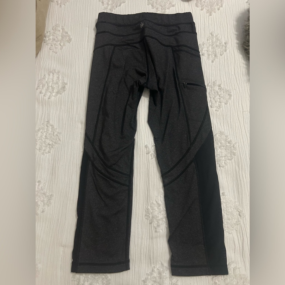 Crop black mesh leggings